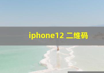 iphone12 二维码